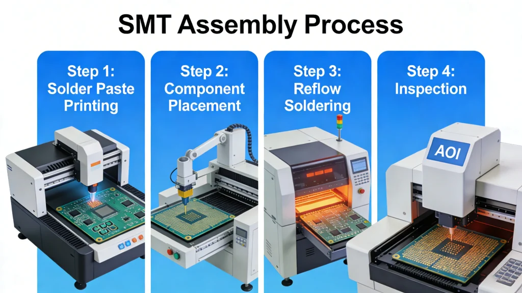 smt assembly process in pcb manufacturing