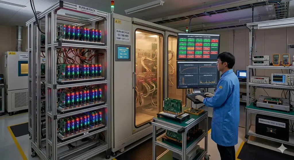 PCB functional testing burn-in testing reliability industrial electronics